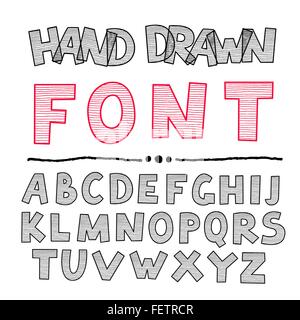 Hand gezeichnet Abc Stock Vektor