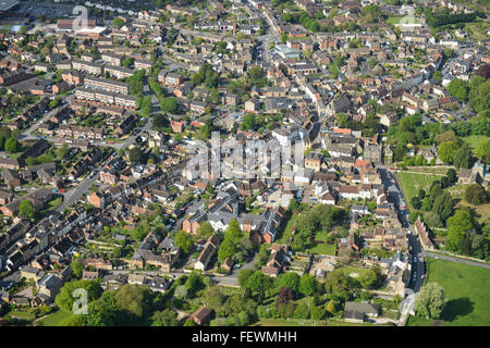 Eine Luftaufnahme von Oxfordshire Stadt von Faringdon Stockfoto