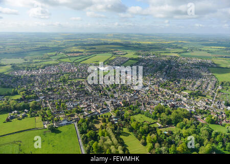 Eine Luftaufnahme von Oxfordshire Stadt von Faringdon Stockfoto