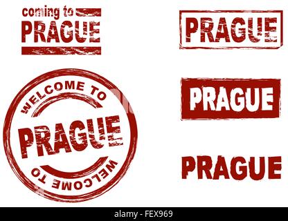 Stilisierte Tinte Marken zeigt die Stadt von Stock Vektor