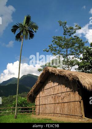 Ein Aborigine Strohhütte in Taiwans Bergen Stockfoto