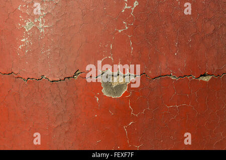 Risse auf einer alten Spalte in der verbotenen Stadt. Peking, China Stockfoto