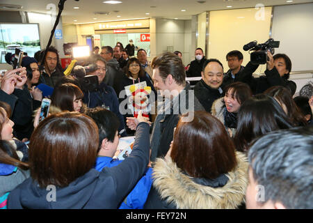 Nick Carter, 9. Februar 2016: Nick Carter kommt am Flughafen Tokio-Narita, Japan. Die Backstreet Boys Mitglied besucht Japan um sein Solo-Album All American zu fördern, die geht auf den Verkauf am 10. Februar in Japan. Der 36 Jahre alte Sänger erscheint auch auf einer Instore-Veranstaltung in Japan zum ersten Mal in 20 Jahren. Bildnachweis: AFLO/Alamy Live-Nachrichten Stockfoto