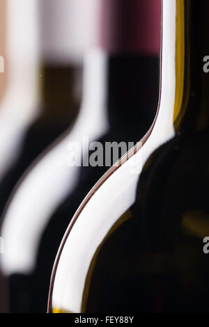 Silhouetten von Flaschen-cloesup Stockfoto