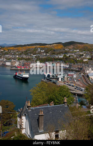 Porträt von Oban aus Kanzel Hill, Argyll Stockfoto