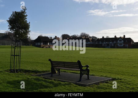 Den Dorfanger in Thornton Hough, Wirral Stockfoto