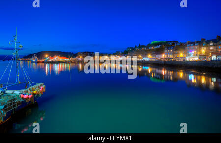 Oban in der Abenddämmerung, Argyll Stockfoto