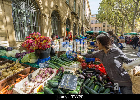 Marktplatz Richelme, Gemüse, Aix-En-Provence, Bouche du Rhone, Frankreich Stockfoto