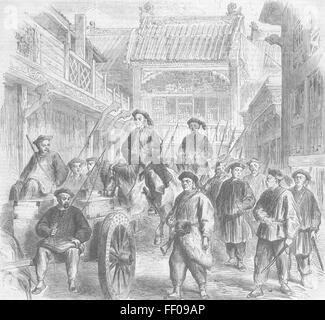 CHINA Entschädigung Geld angekommen Tien-Tsin 1861. Illustrierte London News Stockfoto