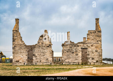 Kommandierender Offizier Viertel ruiniert Gebäude am Fort McKavett State Historic Site in Fort McKavett, Texas, USA Stockfoto