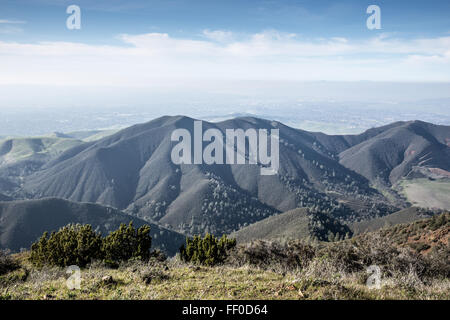 Aussicht vom Eagle Peak, Mt. Diablo State Park, Nord-Kalifornien Landschaft. Stockfoto