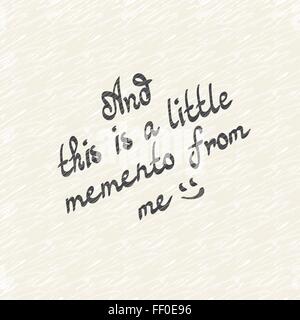 eine Notiz an einen Freund Stock Vektor