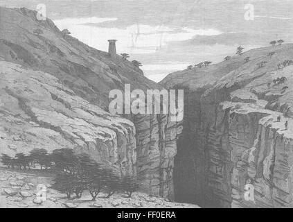 AFGHANISTAN-Wachturm in der Khyber-Pass 1878. Illustrierte London News Stockfoto