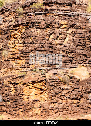 Felsformation in Mirima ist ein kulturell bedeutenden Ort für die Menschen vor Ort Miriwoong. Verwendung für Textur oder Geologie Stockfoto