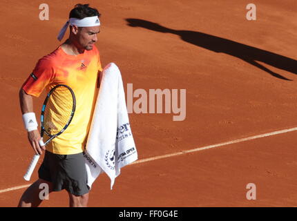 Buenos Aires, Argentinien. 9. Februar 2016. Fabio Fognini gegen Federico Delbonis auf zentralen Gericht von Buenos Aires Lawn Tennis Club am Dienstag. Bildnachweis: Néstor J. Beremblum/Alamy Live-Nachrichten Stockfoto