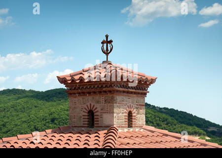 Details zu den Heiligen Kloster Varlaam in Meteora - Komplex der östlich-orthodoxen Klöster, Griechenland Stockfoto