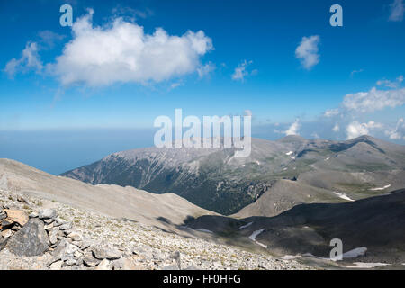 Oben auf dem Olymp - höchste Berg in Griechenland Stockfoto