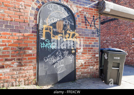 Graffiti an der Wand - Washington, DC USA Stockfoto