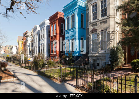 Bunten Reihenhäuser - Washington, DC USA Stockfoto
