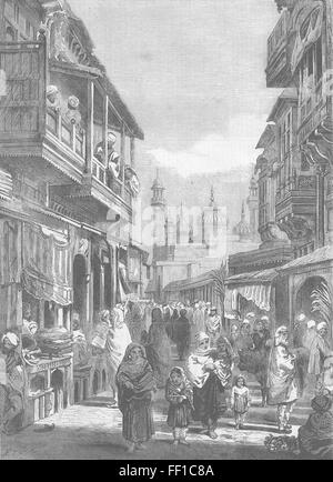 PAKISTAN Straßenszenen in Lahore 1858. Illustrierte London News Stockfoto