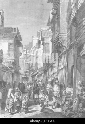 PAKISTAN Straßenszenen in Lahore 1858. Illustrierte London News Stockfoto