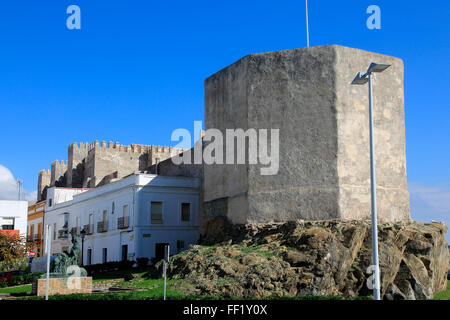 Castillo de Guzman el Bueno, Tarifa, Provinz Cadiz, Spanien Stockfoto