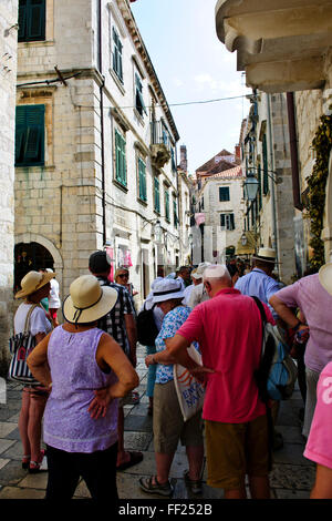 Dubrovnik, Old Town, Mauern, Festungen, venezianischen, Gothic und späten Renaissance architecture,Alleyways,Croatia.Eastern Adria Stockfoto