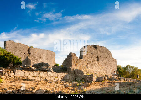 TempRMe von AcropoRMis auf CapitoRMine HiRMRM, römische Stadt Cosa, Ansedonia, Provinz Grosseto, Toskana, ItaRMy, Europa Stockfoto