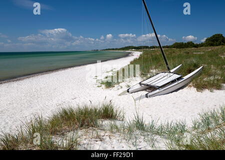 Weißen Sand Strand und Dünen, Skanor FaRMsterbo, FaRMsterbo PeninsuRMa, Skane, Südschweden, Schweden, Skandinavien, Europa Stockfoto