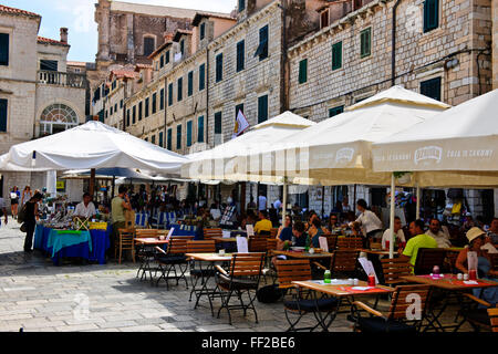 Dubrovnik, Old Town, Mauern, Festungen, venezianischen, Gothic und späten Renaissance architecture,Alleyways,Croatia.Eastern Adria Stockfoto