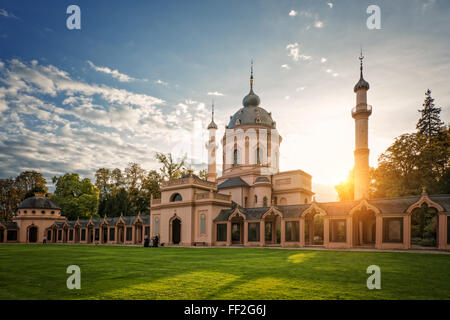 Die rote Moschee, Schwetzingen, Baden-Württemberg, Deutschland, Europa Stockfoto