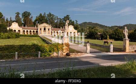 Veneto, Italien. Villa Barbaro (Villa di Maser), entworfen und gebaut von Andrea Palladio im Jahre 1560. Stockfoto