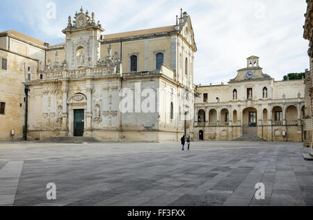 Piazza del Duomo, Lecce, Apulien, Italien Stockfoto