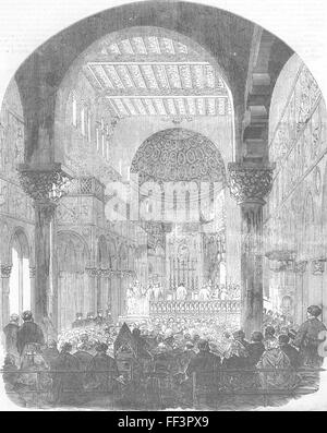 Neue Irland Kirche, katholische Universität Dublin 1856. Illustrierte London News Stockfoto