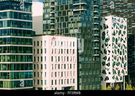 OSLO, Norwegen - 31. Juli 2014: Ansicht der modernen Architektur im Zentrum von Oslo Stockfoto