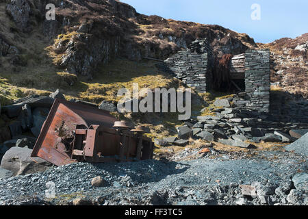 Honister Schiefer-Bergwerk und Steinbruch, Honister Pass, Cumbria, Lake District, England, UK; Stockfoto