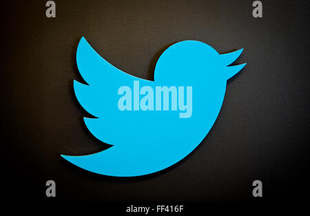 San Francisco, Kalifornien, USA. 22. Mai 2013. Das Logo von dem Internet-Dienst Twitter in San Francisco, Kalifornien, USA, 22. Mai 2013. Foto: Ole Spata/Dpa/Alamy Live-Nachrichten Stockfoto