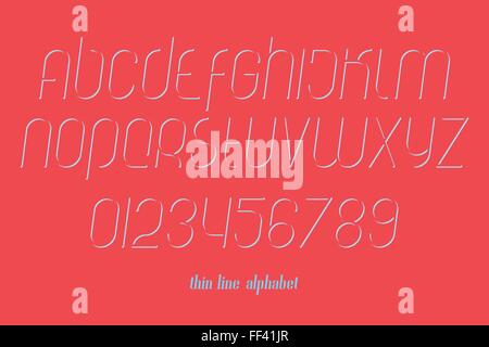 Reihe von stilvollen, isolierten Alphabet Buchstaben und zahlen. Vektor-zeitgenössische, kursive Schrift-Art-Design. Premium-Qualität, Modern, sl Stock Vektor