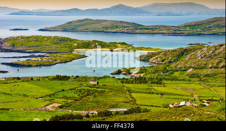 Foto-schöne malerische Landschaft aus Ring Kerry Irland Stockfoto