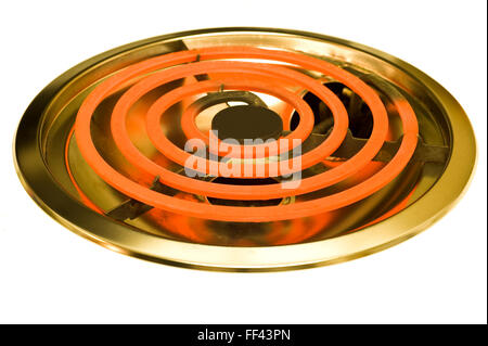 Heißen elektrischen Brenner, Isolated On White Stockfoto