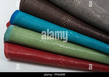 Stingray exotische Leder, Fell, Felle in 5 Farben Stockfoto