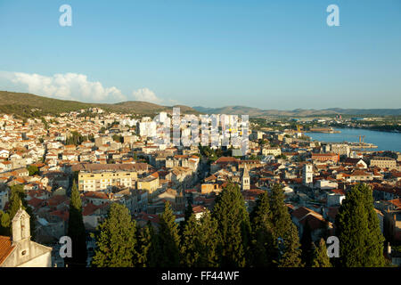 Fernsehreihe, Dalmatien, Sibenik, Blick von der Burg Auf Die Stadt Stockfoto