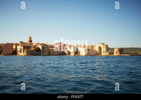 St Tropez gesehen von einer yacht Stockfoto