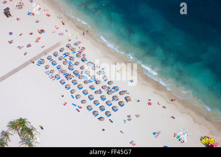 Antenne von einem Strand auf Mallorca Stockfoto