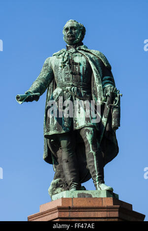 Statue von Graf István Széchenyi außerhalb der ungarischen Akademie der Wissenschaften, Budapest, Ungarn Stockfoto