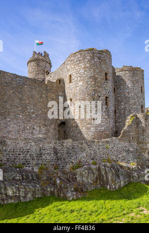 Harlech Castle, Harlech, Gwynedd, Wales, Vereinigtes Königreich, Europa. Stockfoto