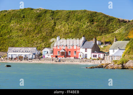 Porthdinllaen ein kleines Dorf in der Ortschaft Dwyfor auf Cardigan Halbinsel, Gwynedd, Wales, Vereinigtes Königreich, Europa. Stockfoto