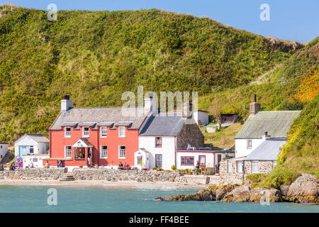 Porthdinllaen ein kleines Dorf in der Ortschaft Dwyfor auf Cardigan Halbinsel, Gwynedd, Wales, Vereinigtes Königreich, Europa. Stockfoto