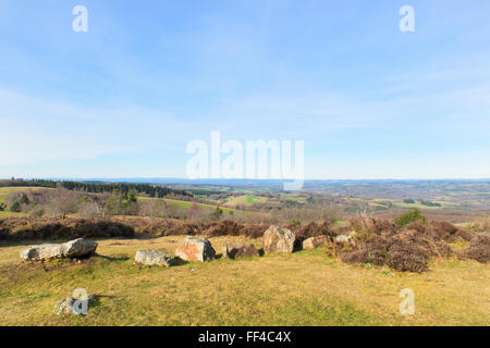 Aussichtspunkt Landschaft Haute-Vienne in Frankreich Stockfoto