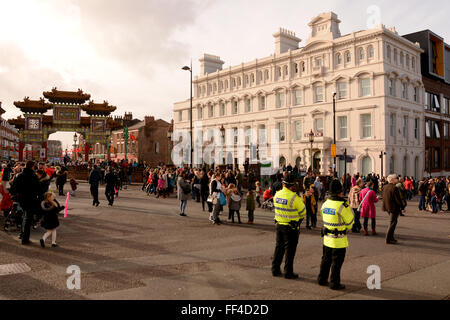 Liverpool Chinesisches Neujahr 2016 - Jahr des Affen Stockfoto